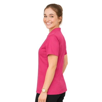 Żakiet damski kosmetyczny na suwak różowy roz. XS